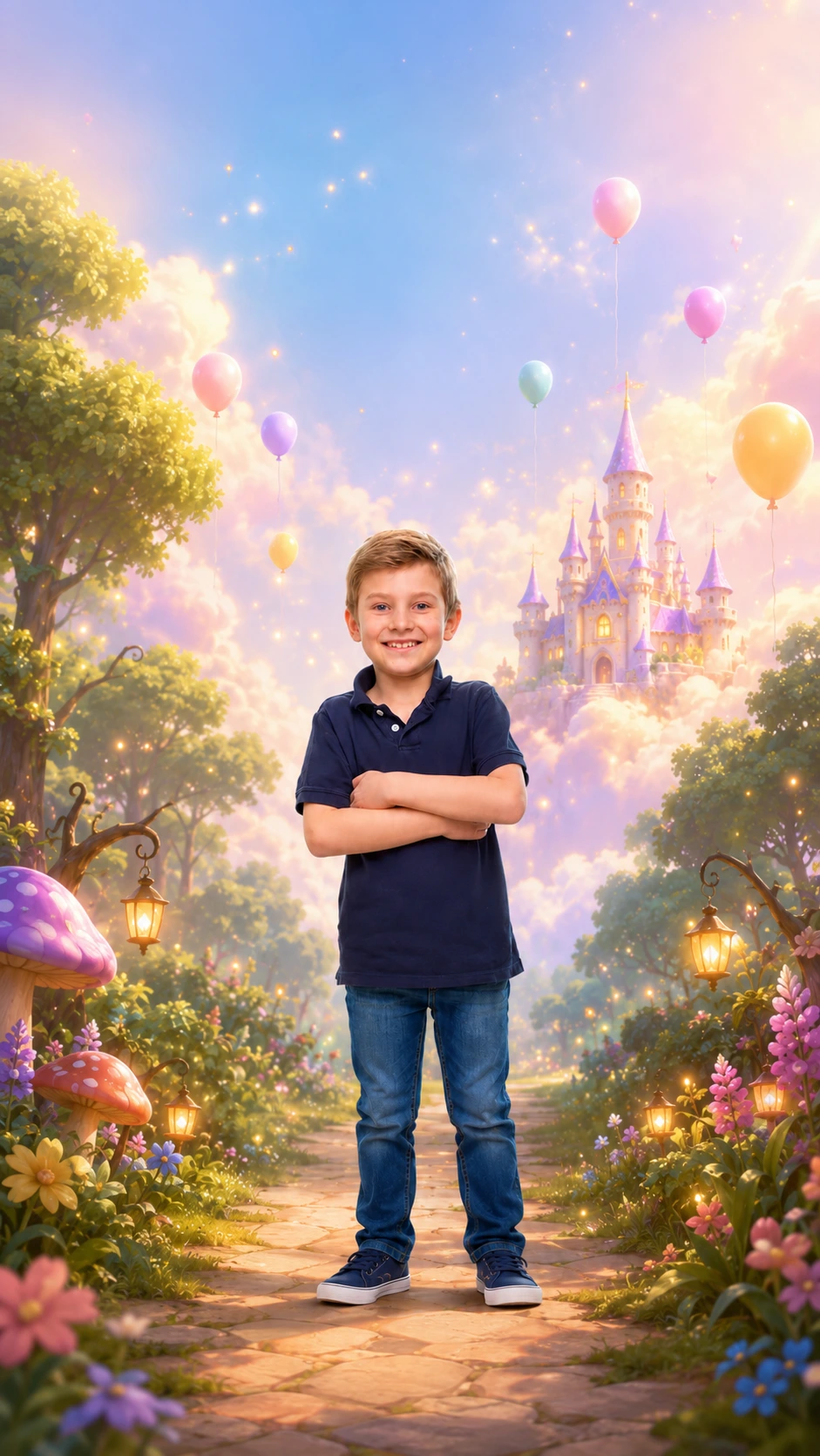 Portada de la invitación infantil de Mateo